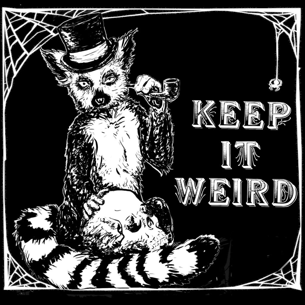 Logo for The Learned Lemur that says: Keep it Weird.