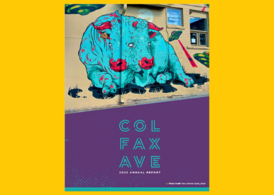 Image of the cover of Colfax Ave BID's Annual Report.