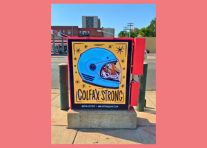 Colfax Strong - Painting of a tiger wearing a motorcycle helmet